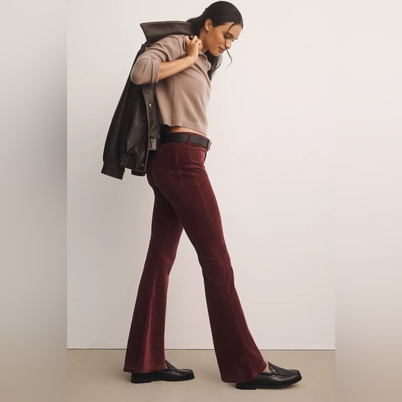 Anthropologie The Icon Corduroy Flare Jeans by Pilcro: Mid-Rise Edition - Picture 3 of 15